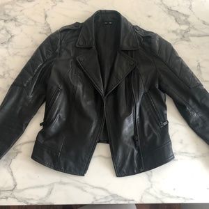 Karl Lagerfeld black jeather jacket